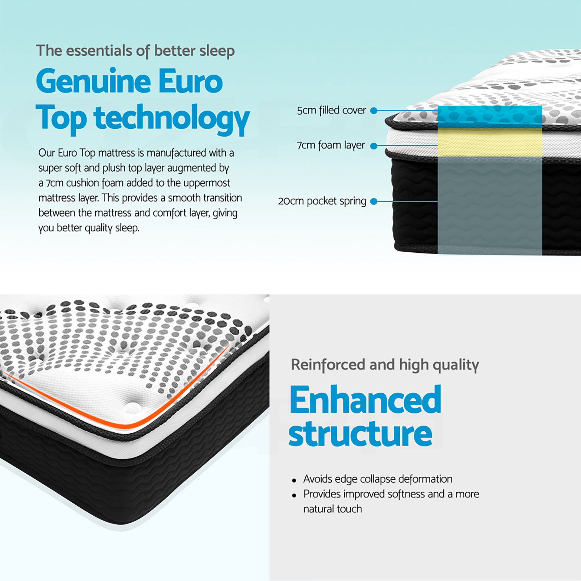 Artiss Bed Frame Double Metal Bed Frames SOL with Mattress Awezingly