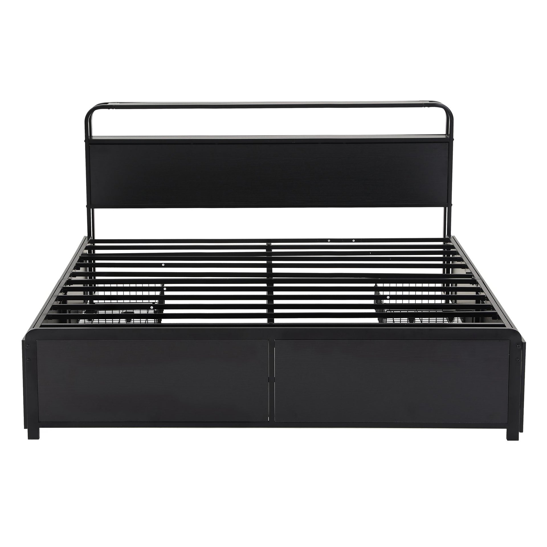 Artiss King Metal Bed Frame 4 Drawers Hidden Storage Headboard HEDY Awezingly