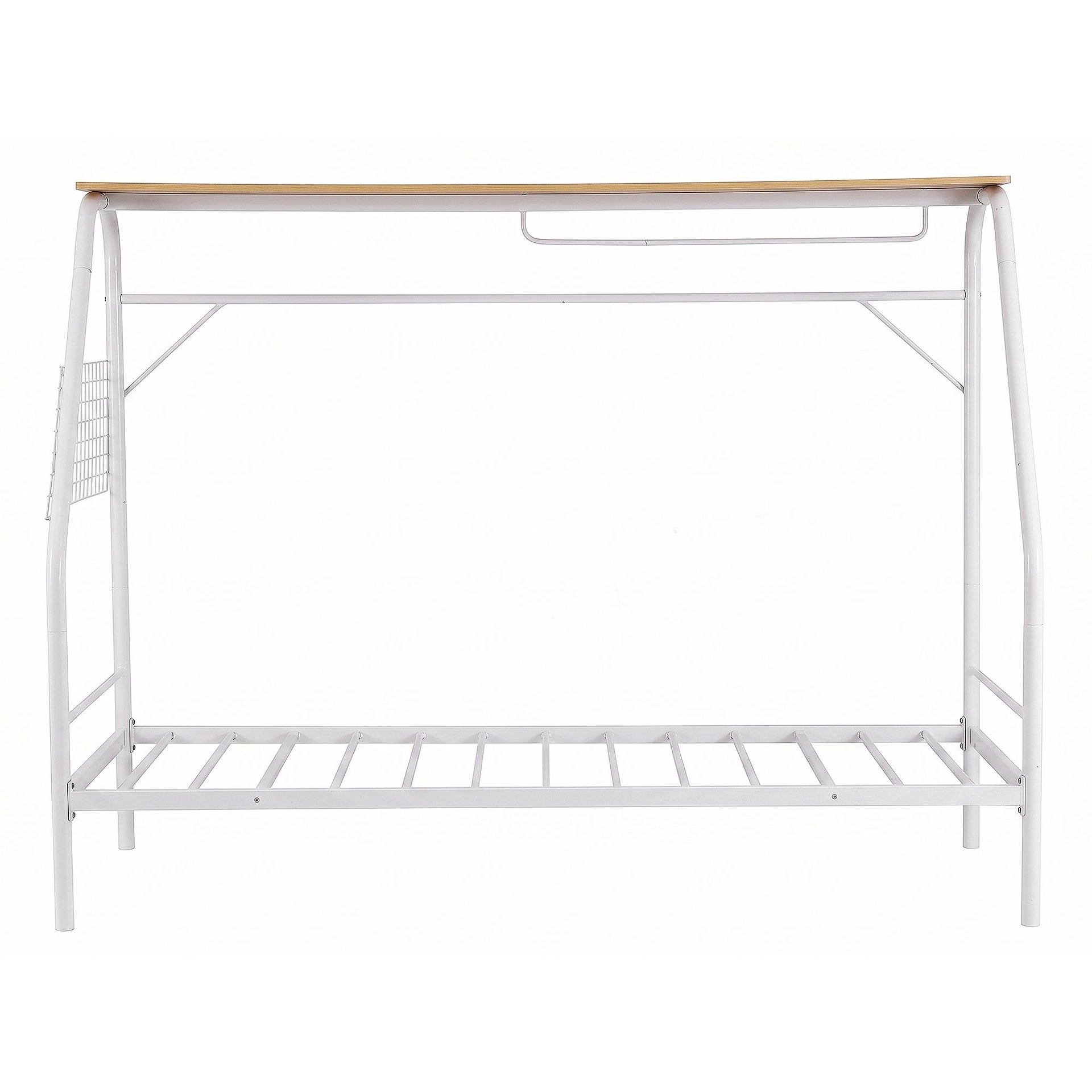 Artiss Single House Bed Frame Metal Canopy Bed Storage Shelf for Kids White Awezingly