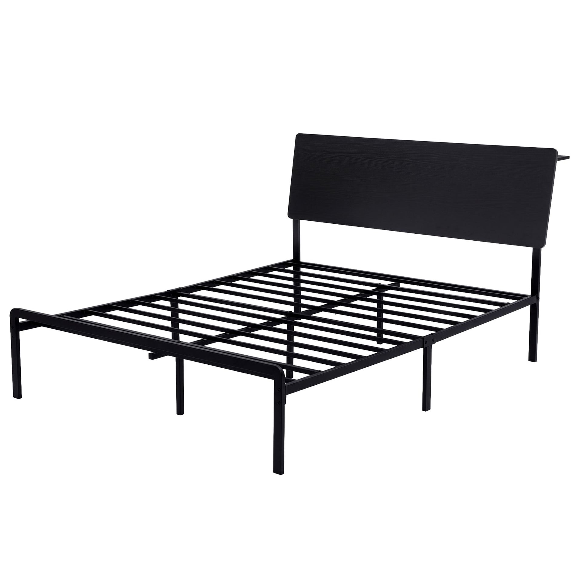 Artiss Bed Frame Queen Size LED Metal Bed Base with Charging Station LAN Awezingly