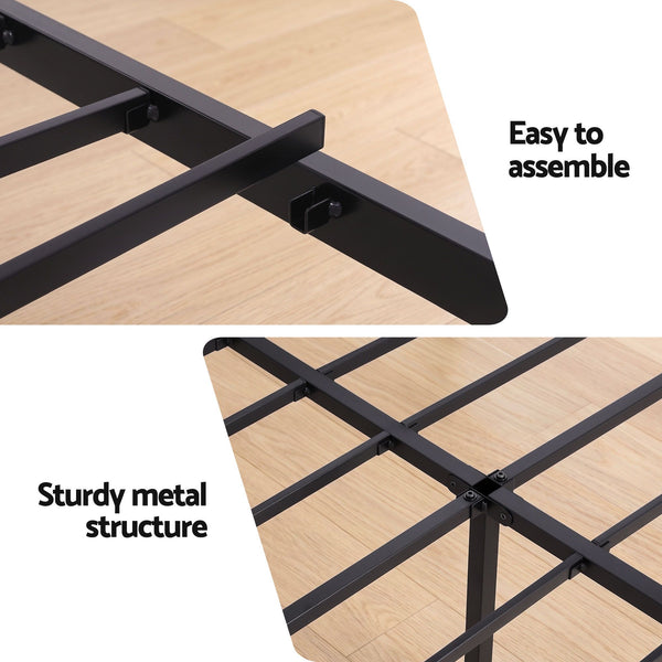 Artiss Bed Frame Queen Size with Charging Station WAVE Awezingly