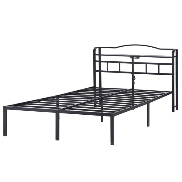 Artiss Bed Frame Queen Size with Charging Station WAVE Awezingly