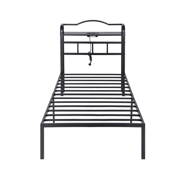 Artiss Bed Frame Single Size with Charging Station WAVE Awezingly