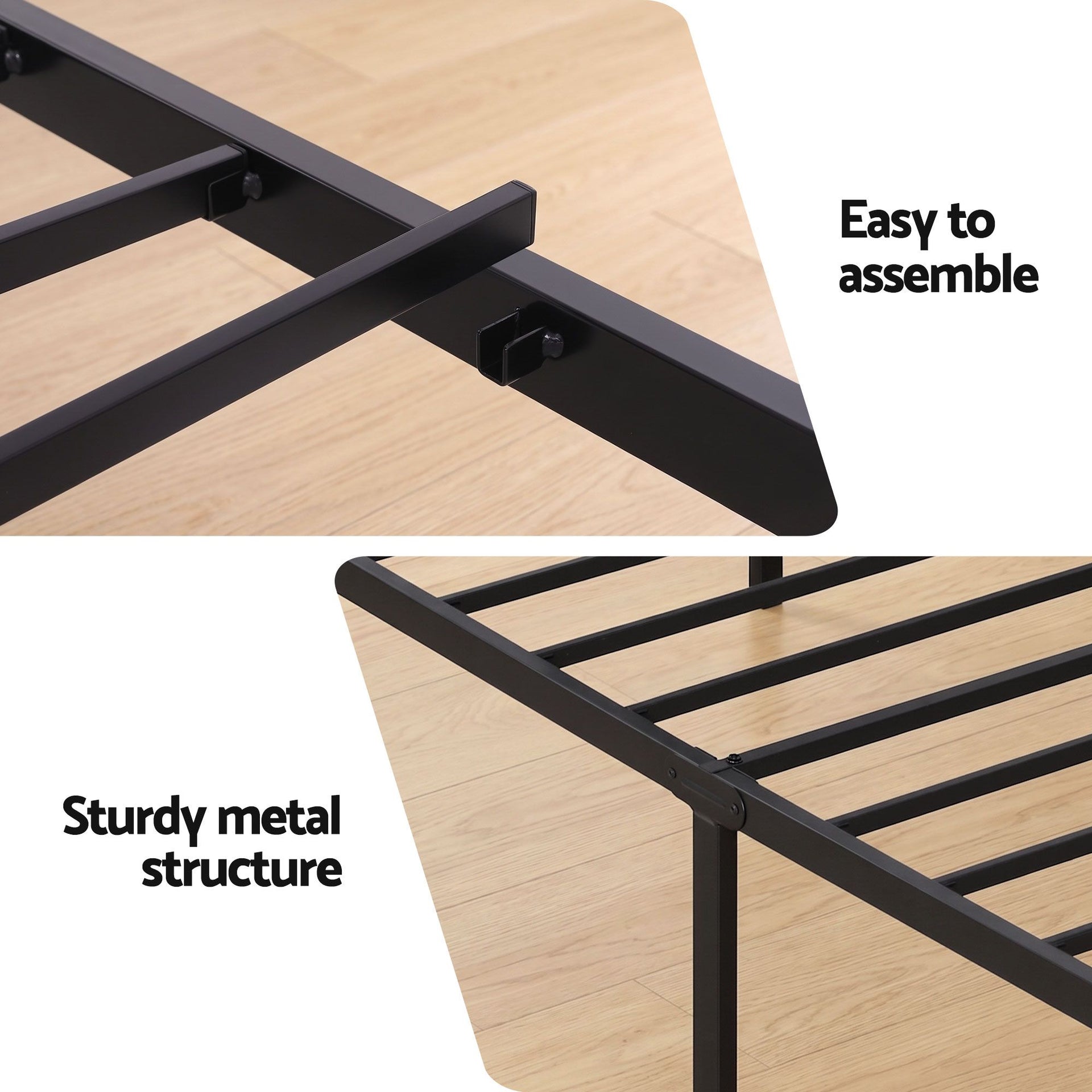 Artiss Bed Frame Single Size with Charging Station WAVE Awezingly