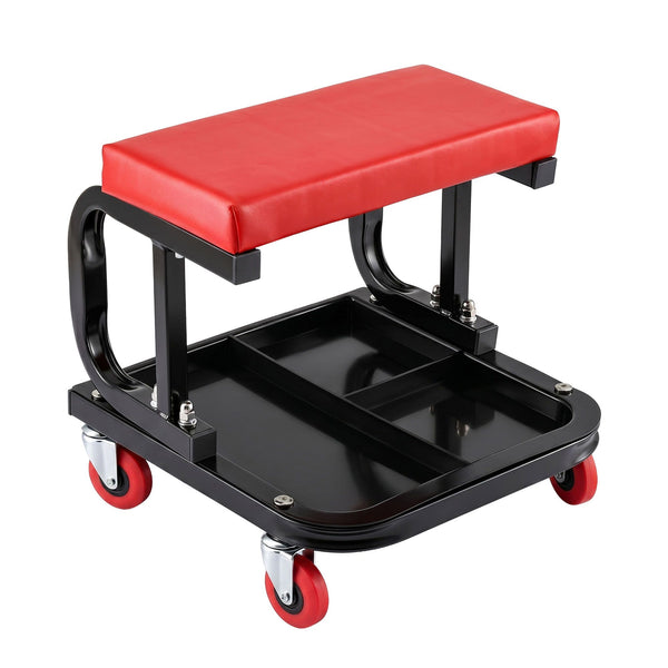 Giantz Creeper Seat Rolling Mechanic Stool with Tool Tray Heavy Duty 36x36cm Giantz