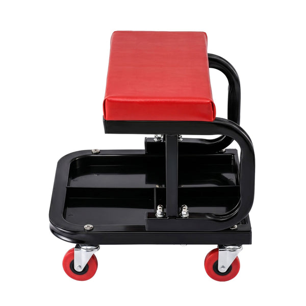 Giantz Creeper Seat Rolling Mechanic Stool with Tool Tray Heavy Duty 36x36cm Giantz