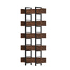 Artiss Bookshelf 5-Tier Bookcase Display Shelves Metal Storage Stand Rack Walnut
