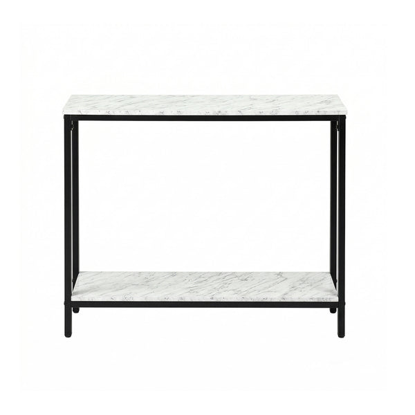 Artiss Console Table Entryway Hallway Display Desk Marble Effect White Awezingly