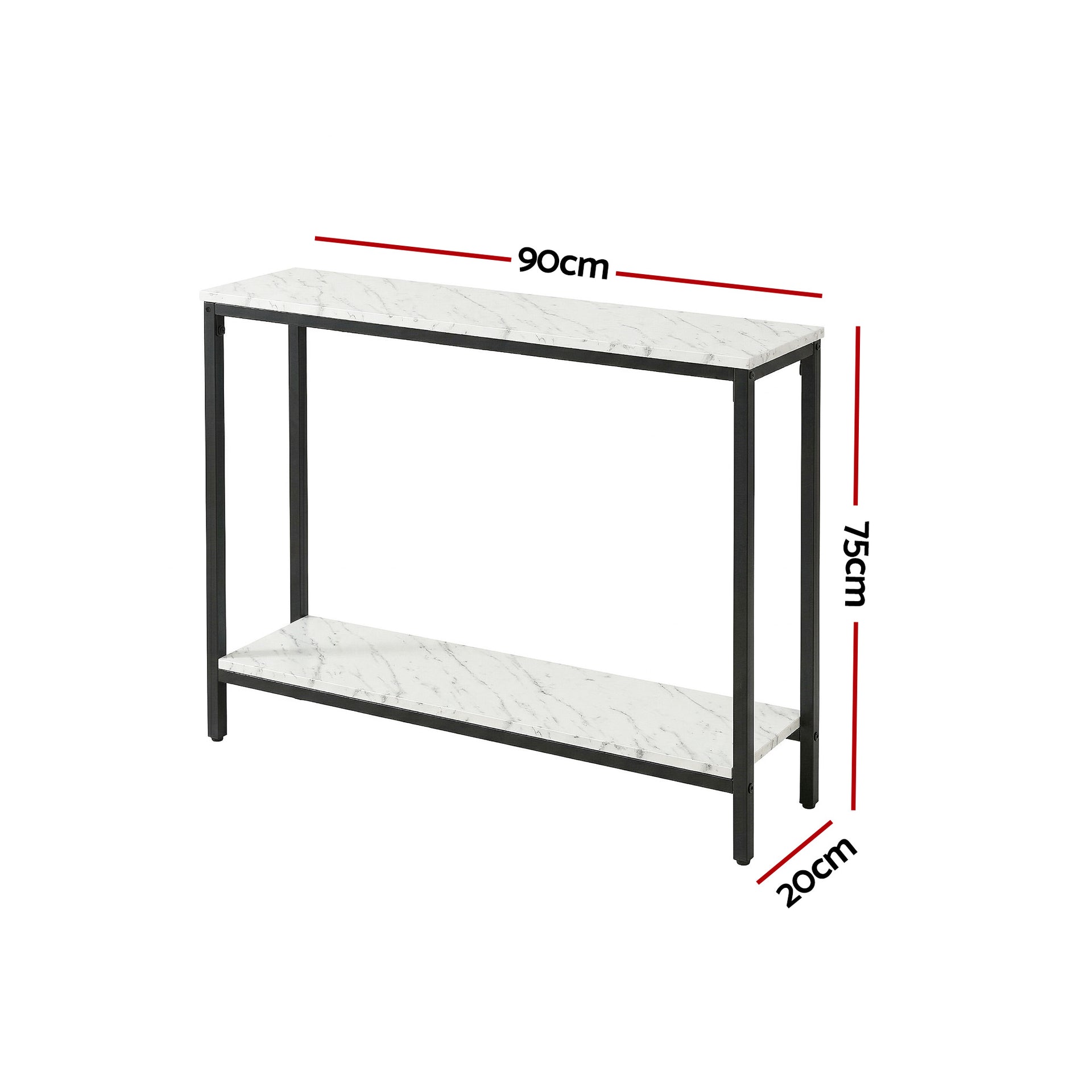 Artiss Console Table Entryway Hallway Display Desk Marble Effect White Awezingly