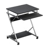 Artiss Metal Pull Out Table Desk - Black