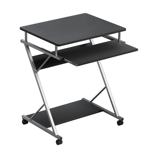 Artiss Metal Pull Out Table Desk - Black Artiss