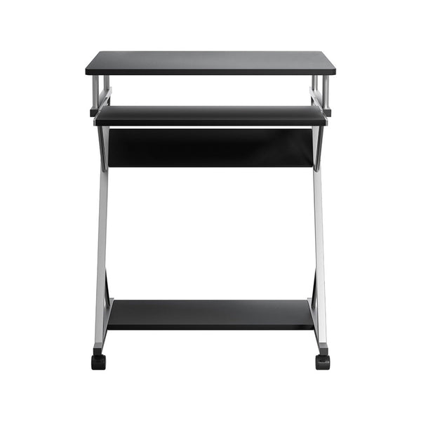 Artiss Metal Pull Out Table Desk - Black Artiss