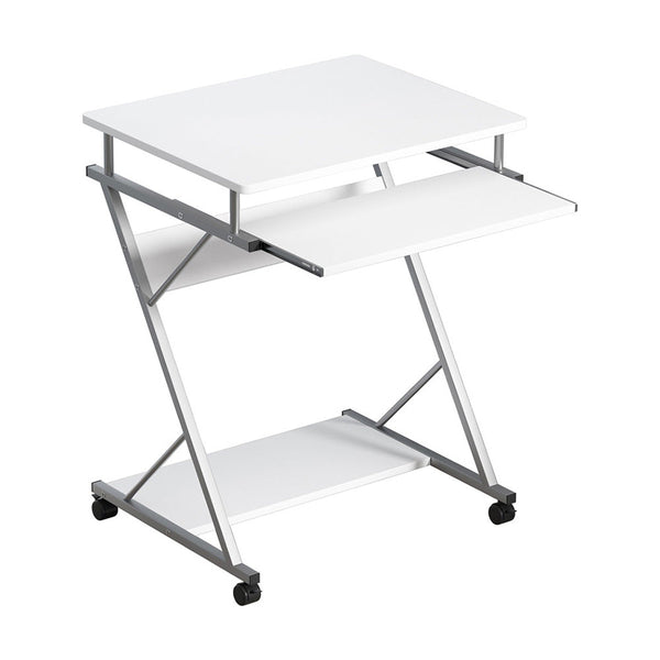 Artiss Metal Pull Out Table Desk - White Artiss