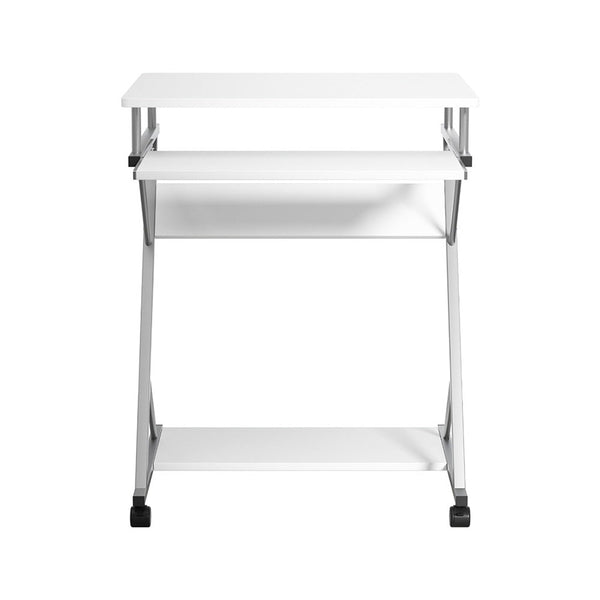 Artiss Metal Pull Out Table Desk - White Artiss