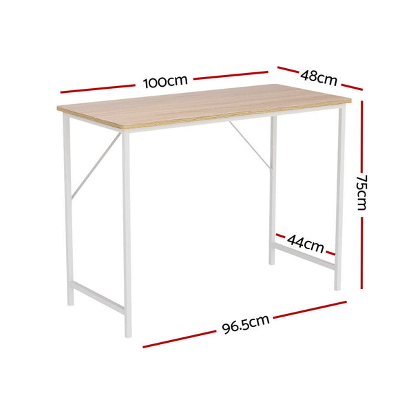 Artiss Minimalist Metal Desk - White Artiss