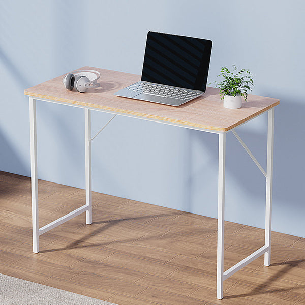 Artiss Minimalist Metal Desk - White Artiss