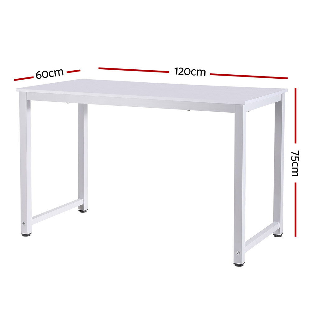 Artiss Computer Desk Home Office Study Table White 120CM Artiss