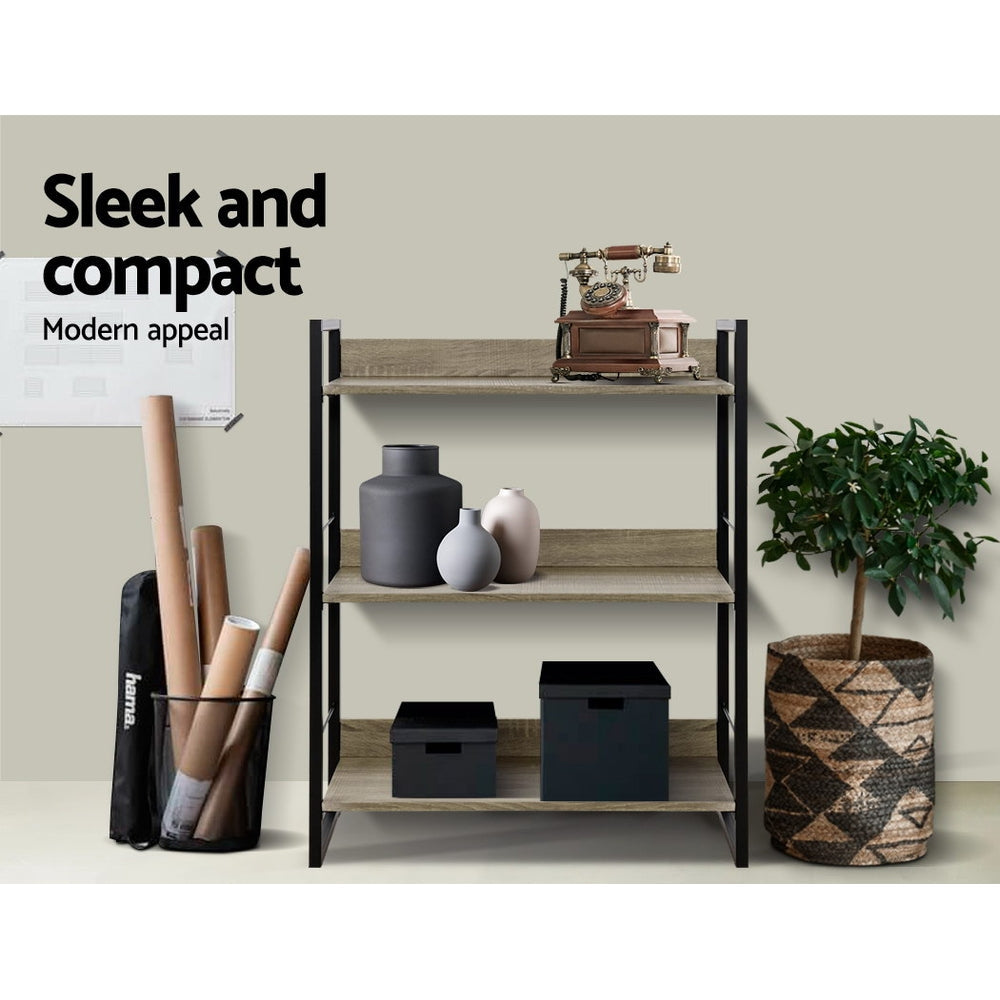 Artiss 3 Tier Bookshelf Display Shelves Wooden Book Shelf Wall Corner Bookcase Storage Artiss