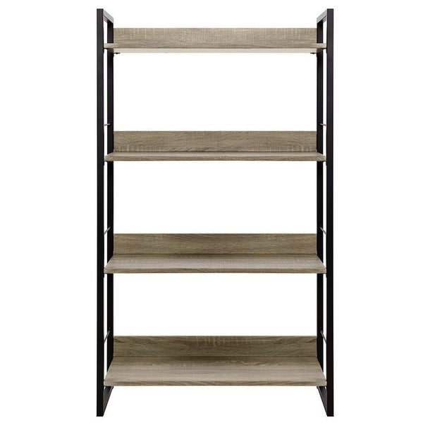 Artiss 4 Tier Book Shelf Display Shelves Corner Wall Wood Metal Stand Hollow Storage Artiss