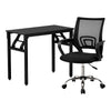 Artiss Computer Desk Mesh Office Chair Set Foldable Home Study Table Black