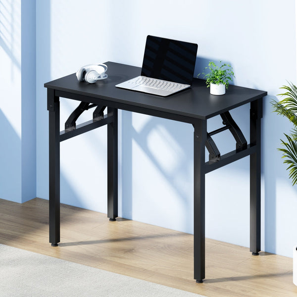 Artiss Computer Desk Laptop Table Bookshelf Desk Storage Rack Office Study Black Artiss