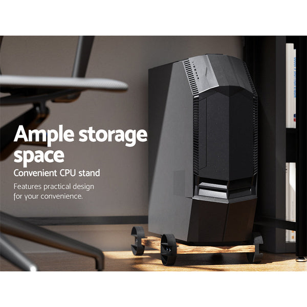 Artiss Corner Computer Desk L-Shaped Student Home Office Study Table Brown Artiss