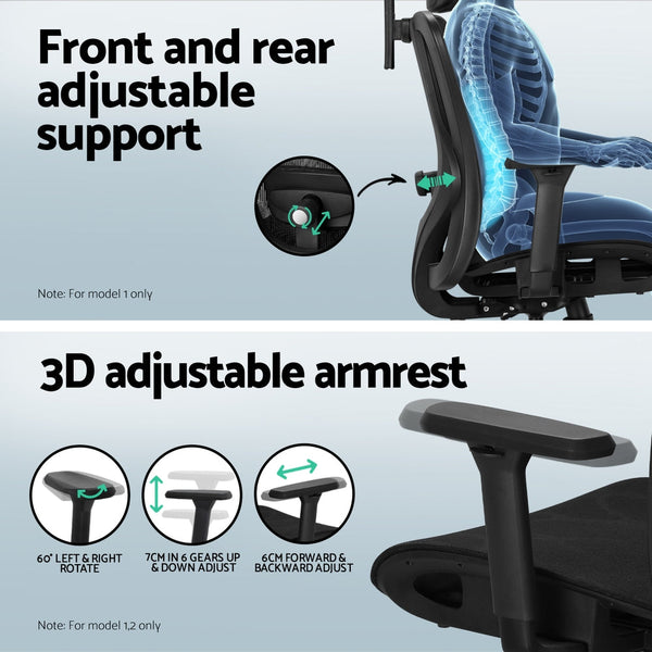 Artiss Computer Desk L-Shape Corner Desks Ergonomic Office Chair Mesh Chairs Artiss