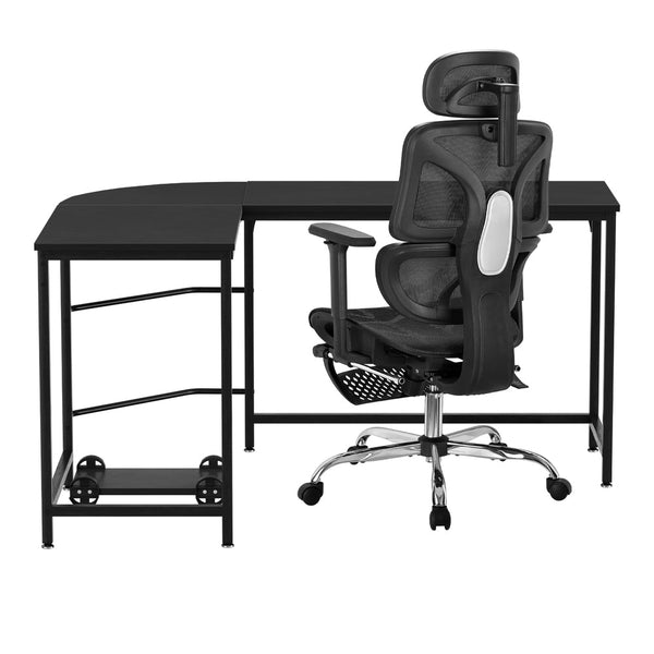 Artiss Computer Desk L-Shape Study Desks Ergonomic Office Chair Mesh Chairs Artiss