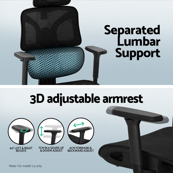 Artiss Computer Desk L-Shape Study Desks Ergonomic Office Chair Mesh Chairs Artiss