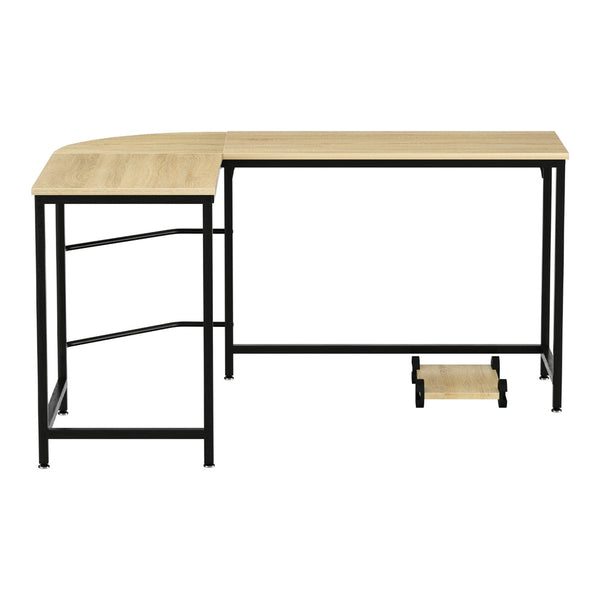 Artiss Corner Computer Desk L-Shaped Student Home Office Study Table Oak Artiss