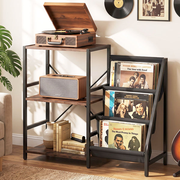 Artiss Record Player Stand with 3-Tier Vinyl Record Storage Turntable Stand Awezingly