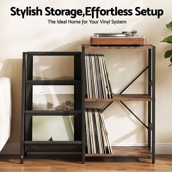 Artiss Record Player Stand with 3-Tier Vinyl Record Storage Turntable Stand Awezingly