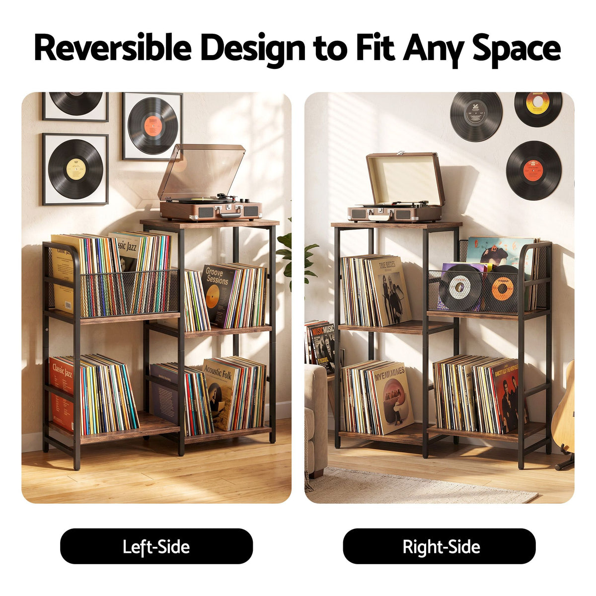 Artiss Record Player Stand with Vinyl Record Storage Turntable Stand Awezingly
