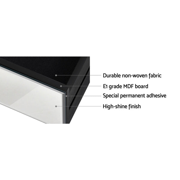 Artiss Set of 2 Bedside Tables Drawers Mirrored Side End Table Cabinet Nightstand Artiss