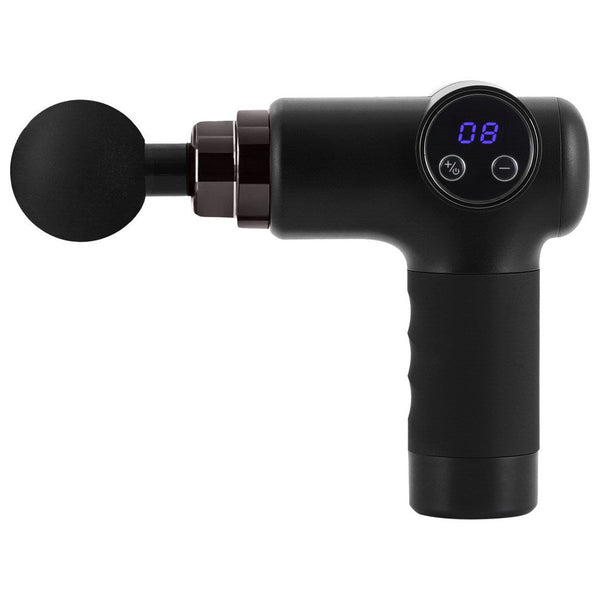 Everfit Massage Gun 8 Speed 4 Heads Vibration Muscle Massager Chargeable Black Awezingly
