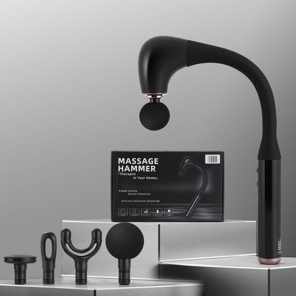 Everfit Massage Gun U-shaped Extended Handle Percussion Massager 4 Heads Awezingly