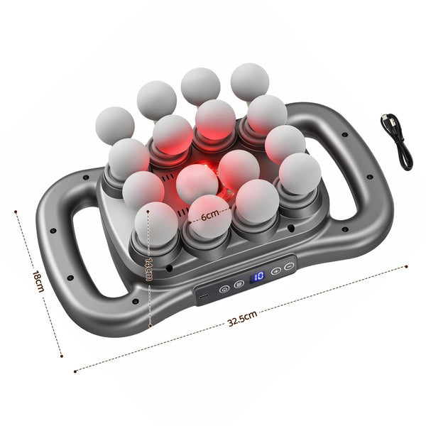 Everfit Deep Tissue Massager 16 Heads with 20 Intensities Deep Percussion Massage Gun Rechargeable Awezingly