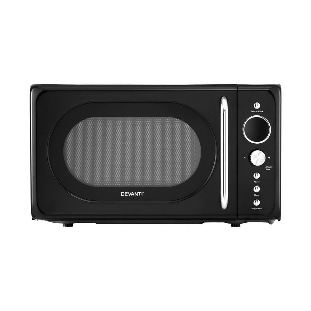 Devanti 20L Microwave Oven 700W Black DEVANTI