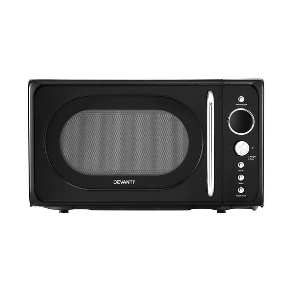 Devanti 20L Microwave Oven 700W Black DEVANTI