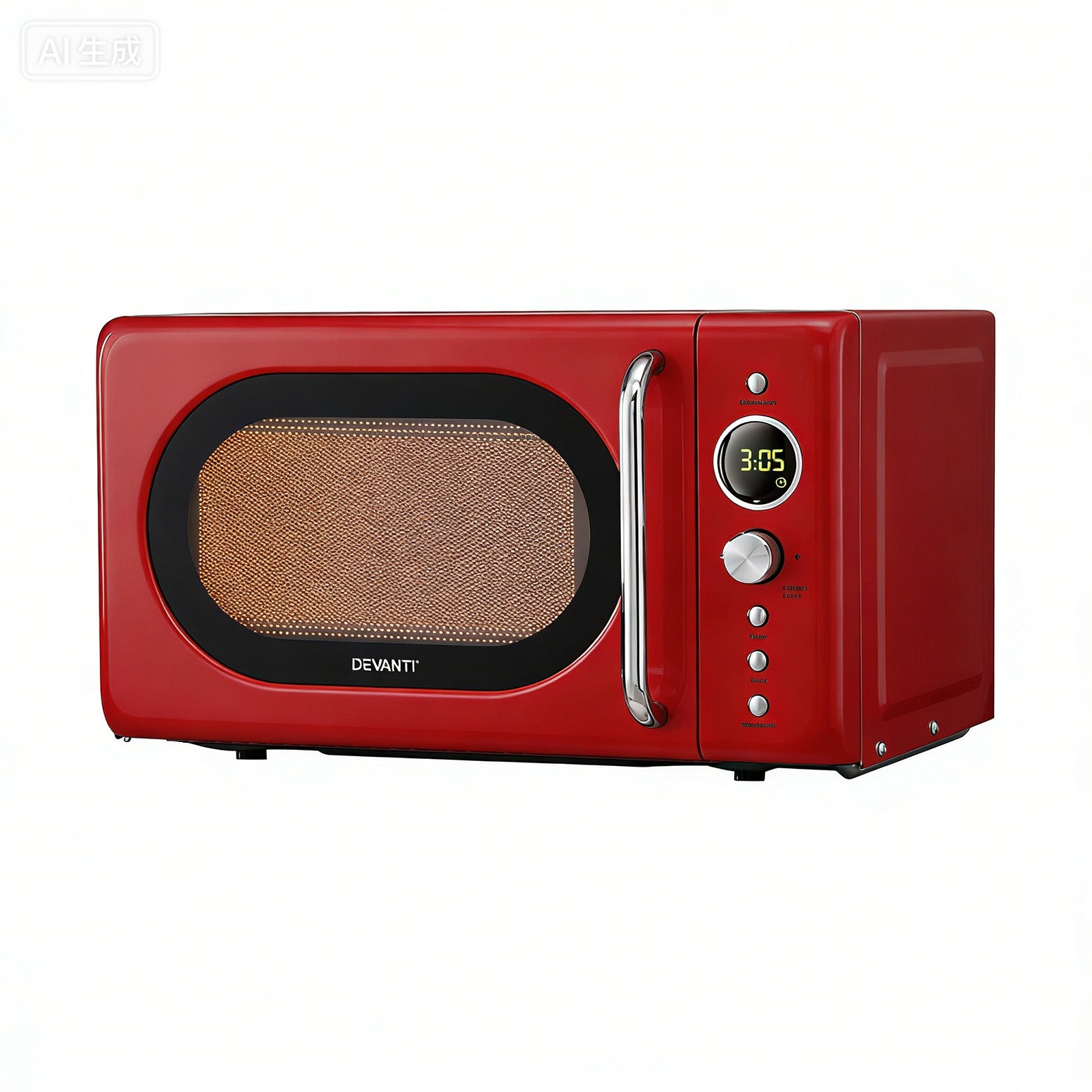 Devanti 20L Microwave Oven 700W Red Awezingly