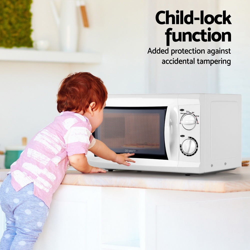 Devanti 20L Microwave Oven 800W White DEVANTI