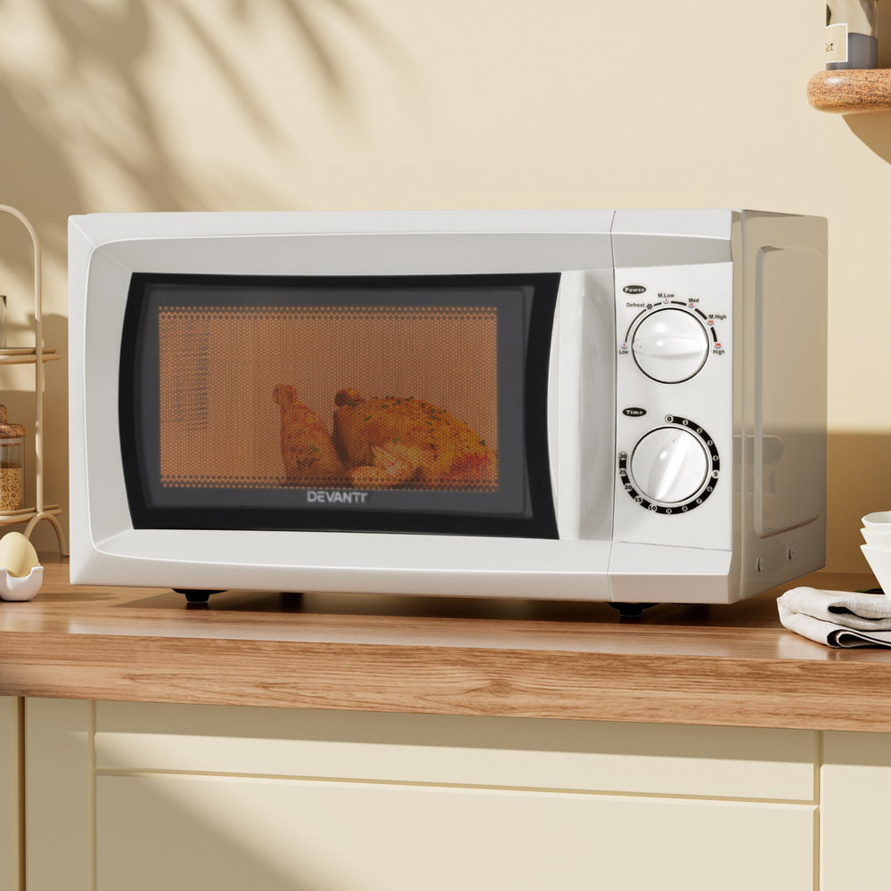 Devanti 20L Microwave Oven 800W White DEVANTI