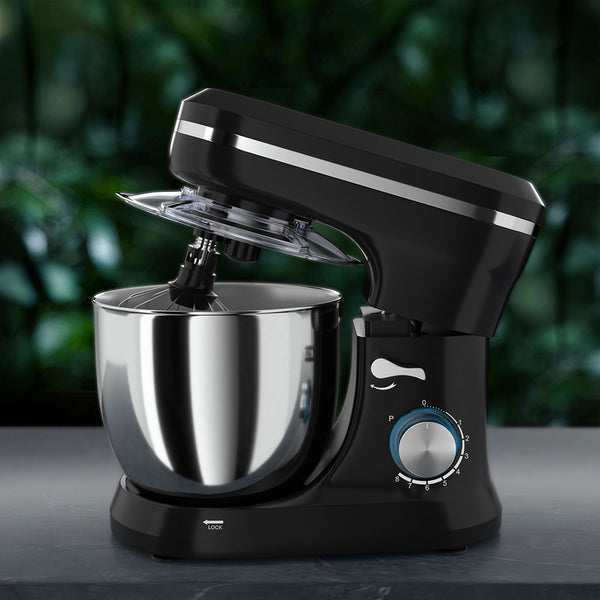 Devanti 3in1 Stand Mixer 8 Speed 5L Mix Master 400W Black Devanti