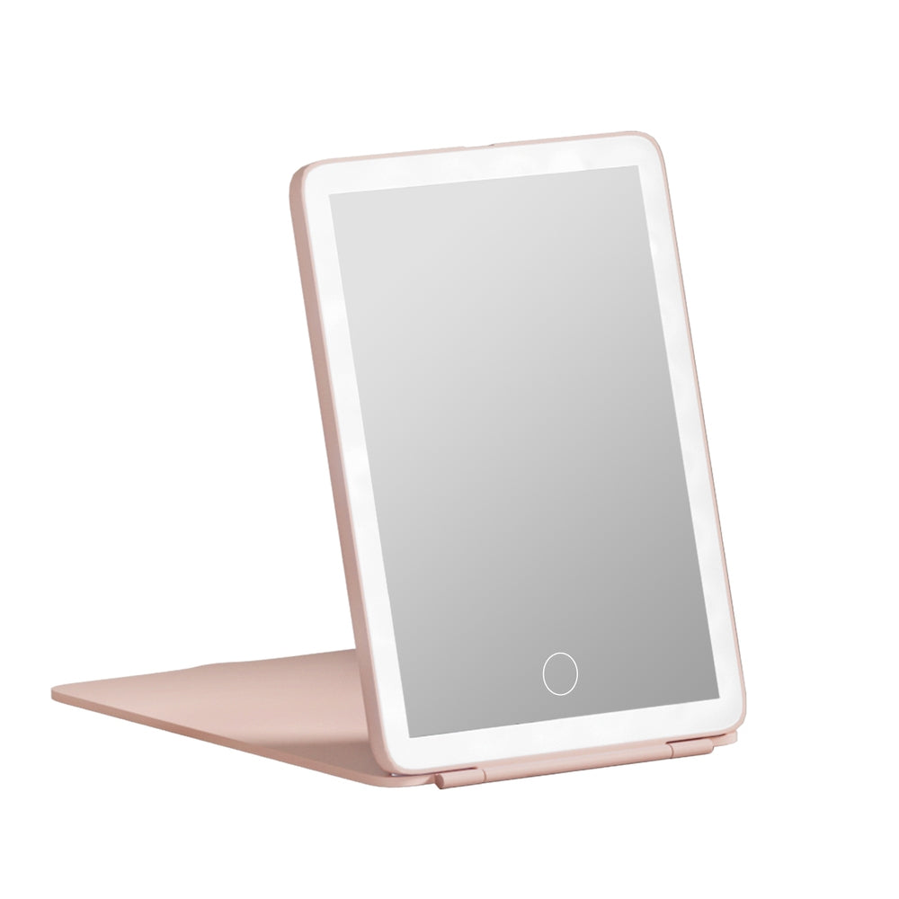 Embellir Compact Makeup Mirror w/ LED Light Portable Foldable Travel Beauty Pink Does not apply