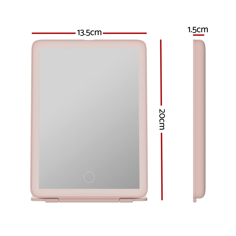 Embellir Compact Makeup Mirror w/ LED Light Portable Foldable Travel Beauty Pink Does not apply