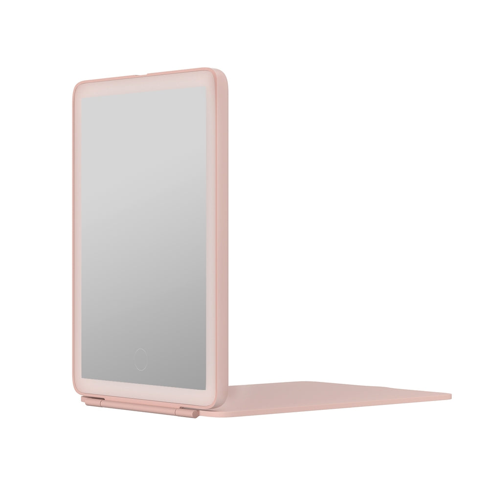 Embellir Compact Makeup Mirror w/ LED Light Portable Foldable Travel Beauty Pink Does not apply