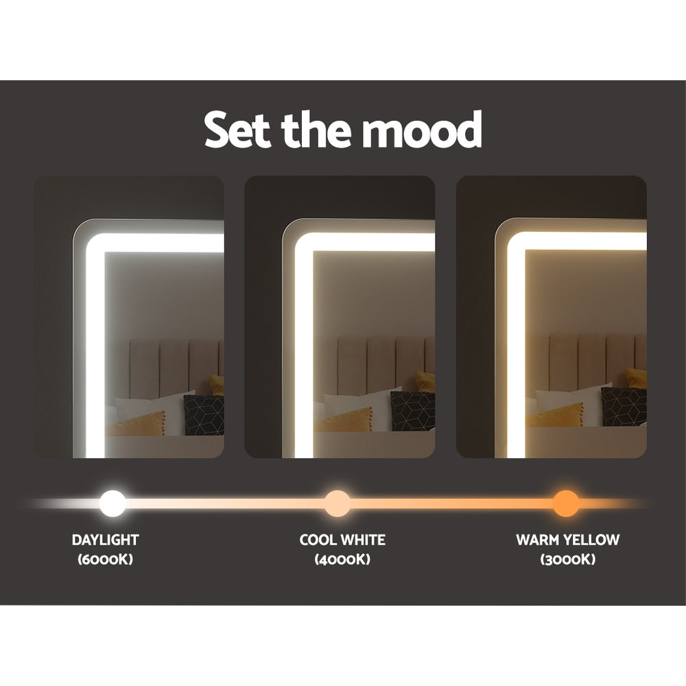 Embellir Makeup Mirror With Light Hollywood Vanity LED Mirrors White 50X60CM Embellir