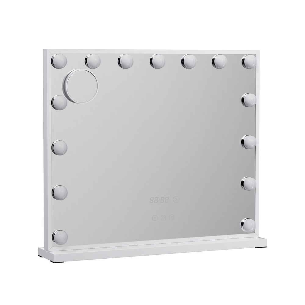 Embellir Makeup Mirror 60x52cm Hollywood Vanity with LED Light Tabletop White Does not apply