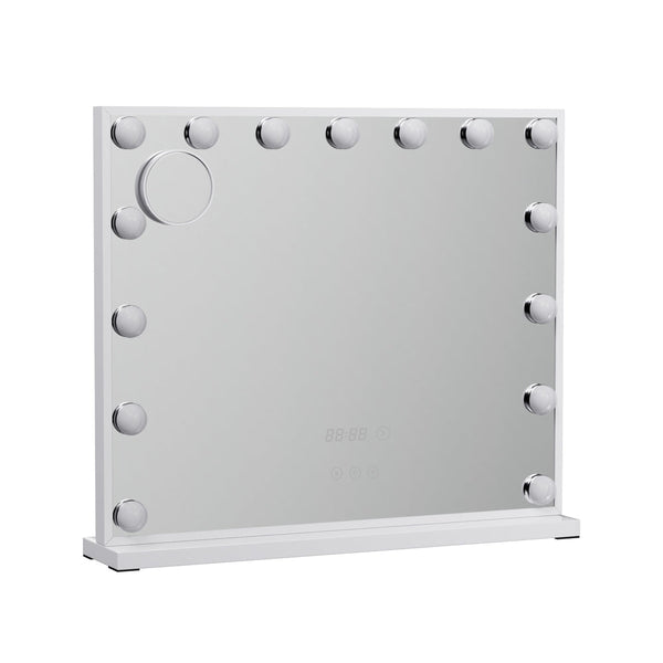 Embellir Makeup Mirror 60x52cm Hollywood Vanity with LED Light Tabletop White Does not apply