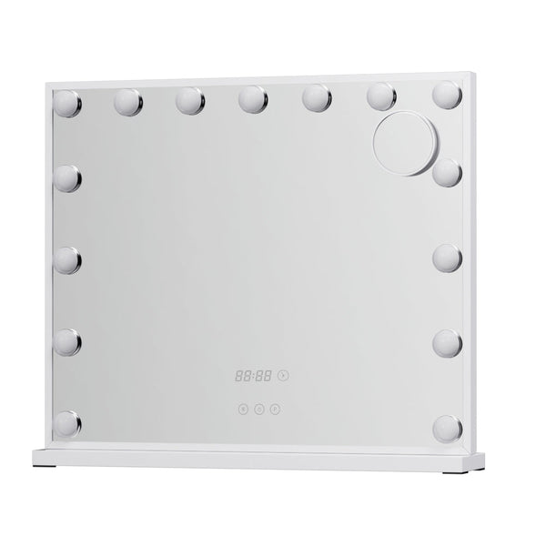 Embellir Makeup Mirror 60x52cm Hollywood Vanity with LED Light Tabletop White Does not apply